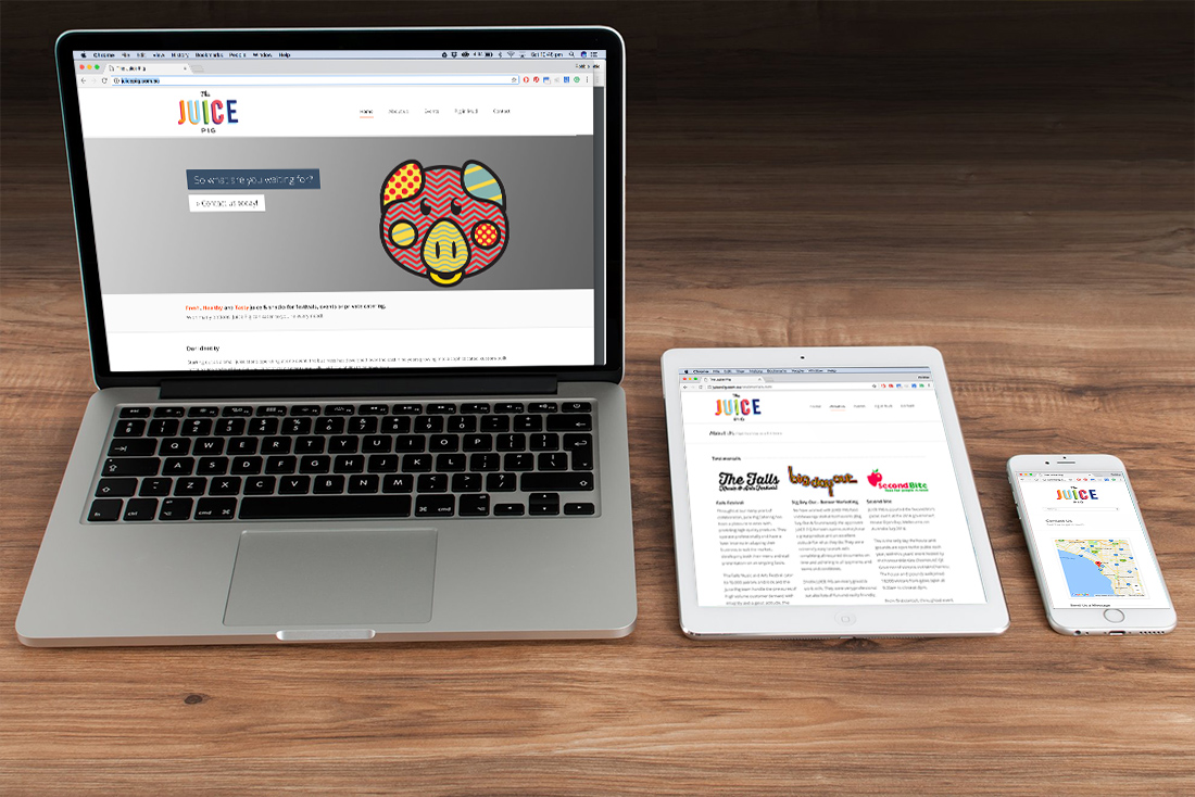 Juice Pig Website Design
